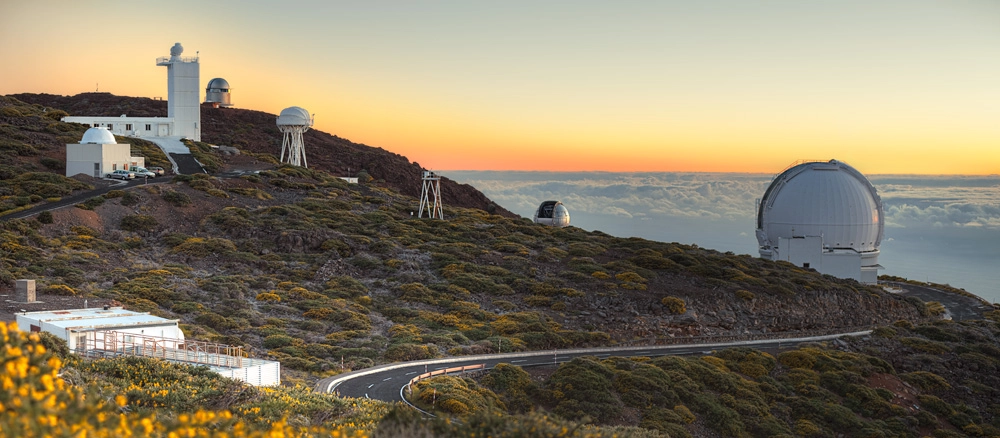 Panoramic of the Roque de los Muchachos Observatory (ORM) on the island of La Palma.
