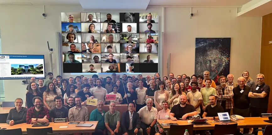 The LST Collaboration team in a meeting.